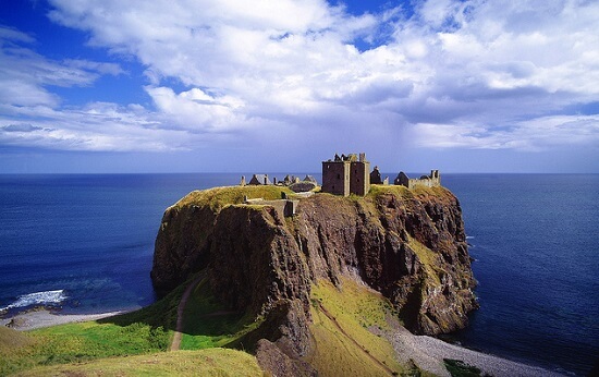 United Kingdom, UK, Scotland, Aberdeenshire, Travel Destination, Dunnottar Castle near Stonehaven town